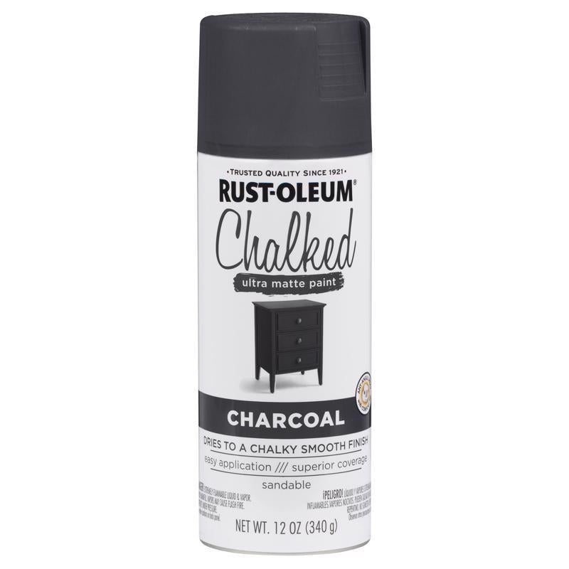 Rust-Oleum Chalked Matte Charcoal Chalky Finish Paint 12 oz