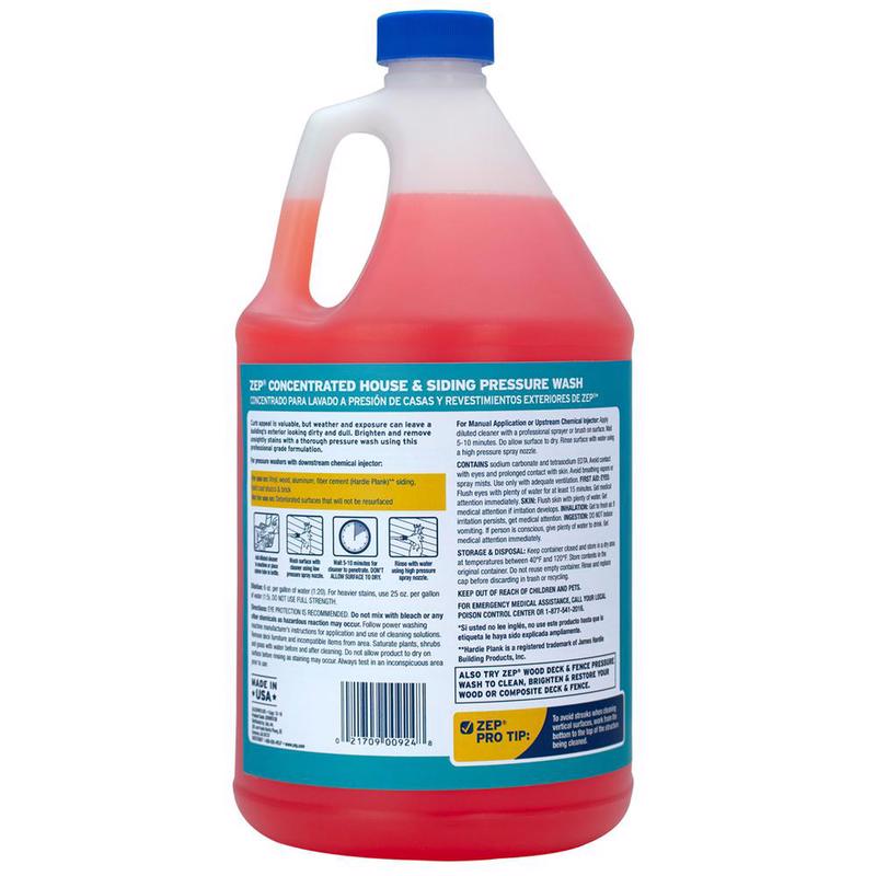 Zep No Scent House and Siding Pressure Wash 1 gal Liquid - Case of 4