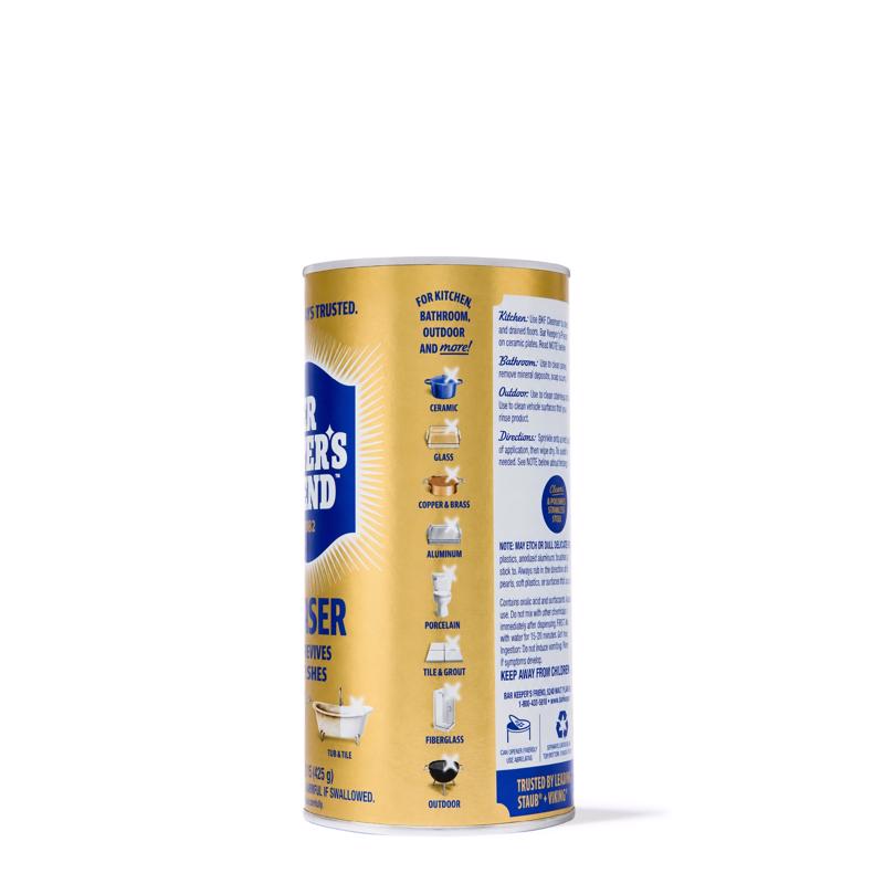Bar Keeper's Friend No Scent Stainless Steel Cleaner & Polish 15 oz Powder - Case of 12