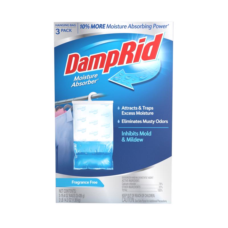 DampRid Hanging Moisture Absorber No Scent 15.4 oz 3 pk - Case of 4