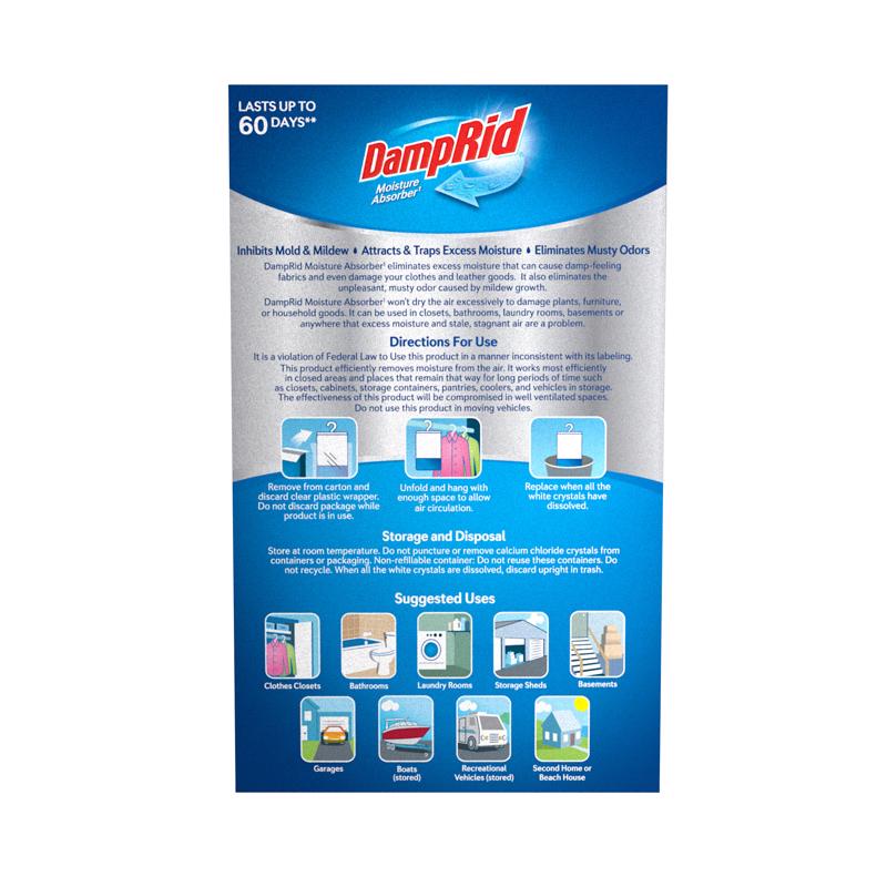 DampRid Hanging Moisture Absorber No Scent 15.4 oz 3 pk - Case of 4
