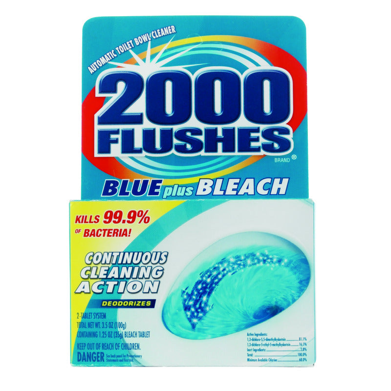 2000 Flushes Clean Scent Automatic Toilet Bowl Cleaner 3.5 oz Tablet - Case of 12