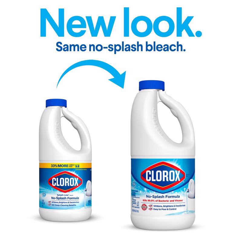 Clorox Splash-Less Clean Linen Scent Bleach 77 oz - Case of 6
