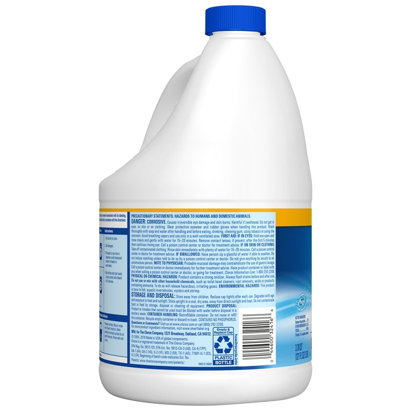 Clorox Regular Scent Disinfecting Bleach 121 oz - Case of 3