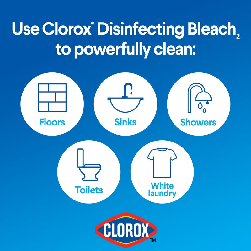 Clorox Regular Scent Disinfecting Bleach 43 oz - Case of 6