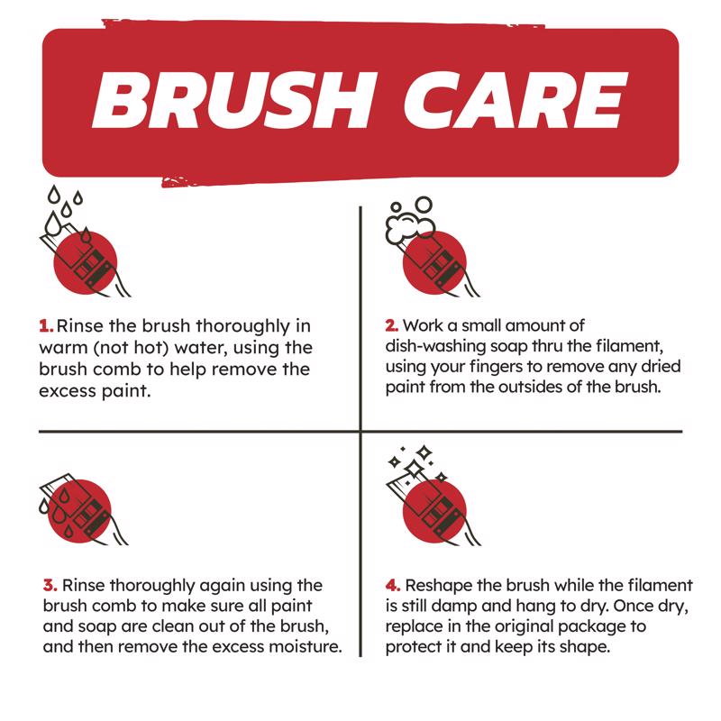 Home Plus Good 4 in. Flat Paint Brush - Case of 12