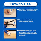 GE Window & Door Clear Silicone 1 Window and Door Caulk Sealant 10.1 oz - Case of 12