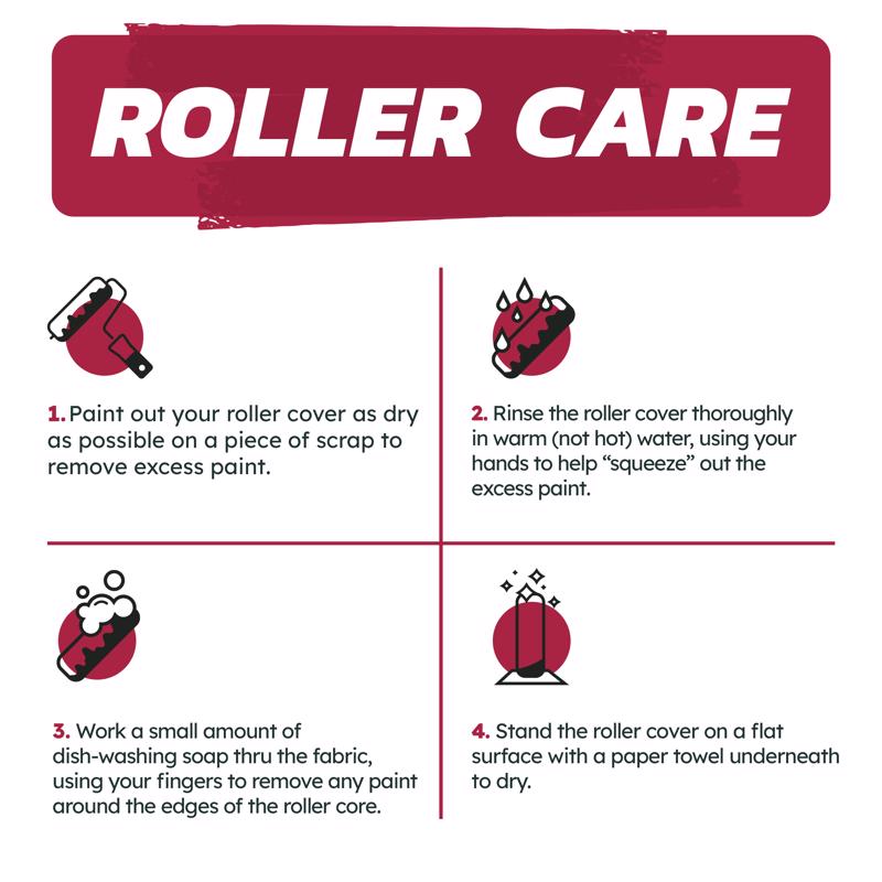 Home Plus Good Polyester Knit 9 in. W X 3/8 in. Paint Roller Cover 4 pk - Case of 6