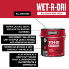 Gardner WET-R_DRI Gloss Black Patching Cement All-Weather Roof Cement 3.6 qt. cap. - Case of 6