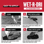 Gardner WET-R_DRI Gloss Black Patching Cement All-Weather Roof Cement 3.6 qt. cap. - Case of 6