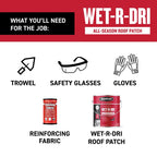 Gardner WET-R_DRI Gloss Black Patching Cement All-Weather Roof Cement 3.6 qt. cap. - Case of 6
