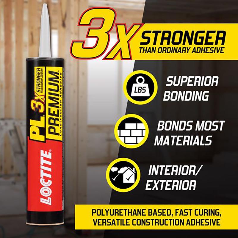 Loctite PL Premium Polyurethane Construction Adhesive 10 oz - Case of 12