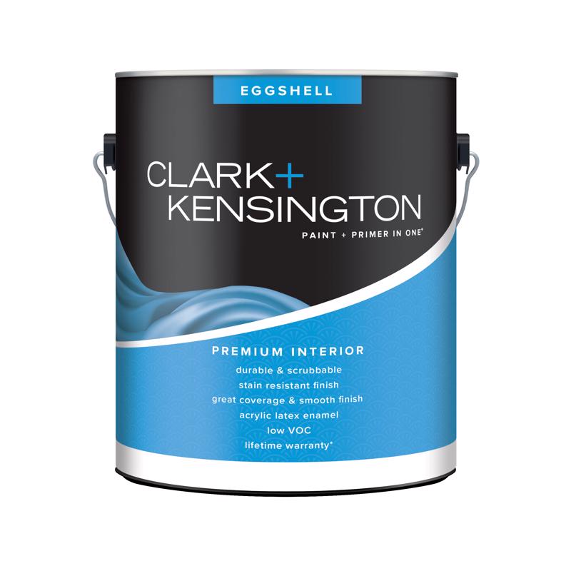 Clark+Kensington Eggshell Tint Base Ultra White Base Paint + Primer Interior 1 gal - Case of 4