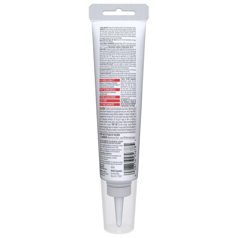 GE Advanced Clear Silicone 2 Kitchen and Bath Caulk Sealant 2.8 oz - Case of 12