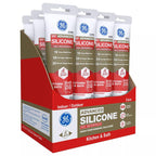 GE Advanced Clear Silicone 2 Kitchen and Bath Caulk Sealant 2.8 oz - Case of 12