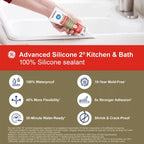 GE Advanced Clear Silicone 2 Kitchen and Bath Caulk Sealant 2.8 oz - Case of 12
