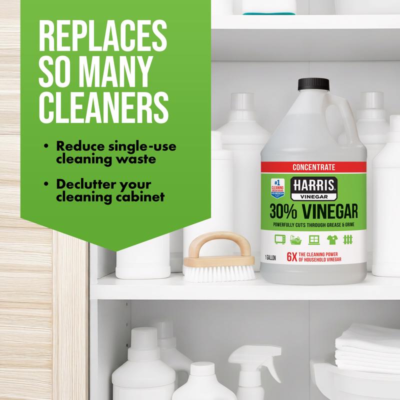 Harris Regular Scent Concentrated All Purpose Cleaning Vinegar Liquid 128 oz - Case of 4