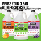 Harris Regular Scent Concentrated All Purpose Cleaning Vinegar Liquid 128 oz - Case of 4
