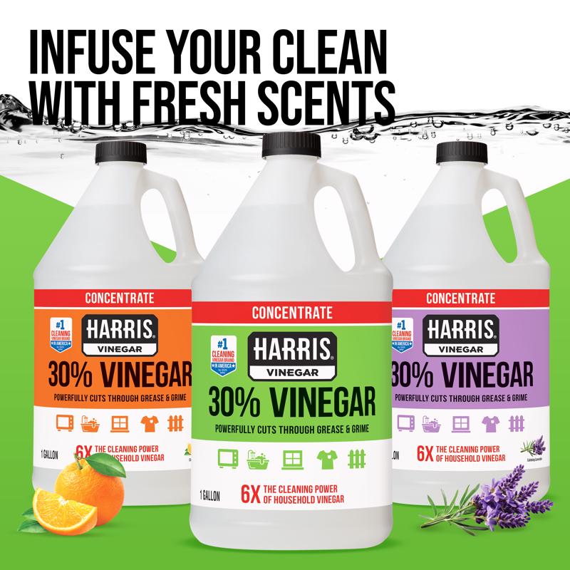 Harris Regular Scent Concentrated All Purpose Cleaning Vinegar Liquid 128 oz - Case of 4