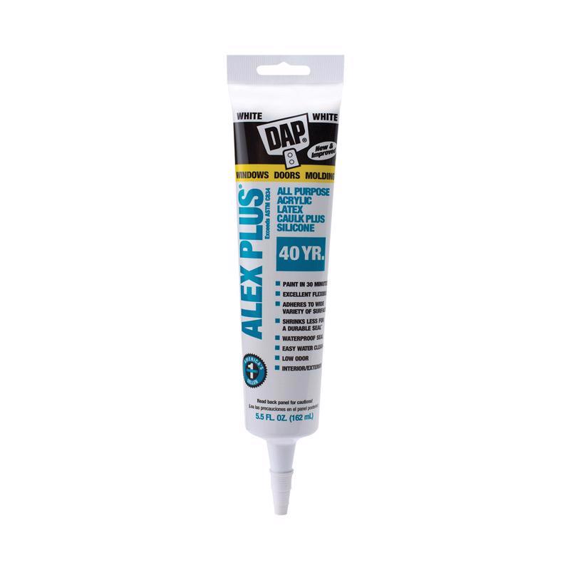 DAP Alex Plus White Acrylic All Purpose Caulk 5.5 oz - Case of 12