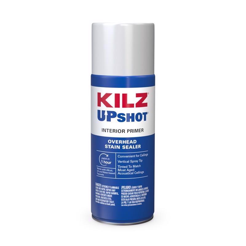 KILZ Up Shot White Flat Oil-Based Aerosol Primer/Sealer 10 oz - Case of 12