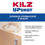 KILZ Up Shot White Flat Oil-Based Aerosol Primer/Sealer 10 oz - Case of 12