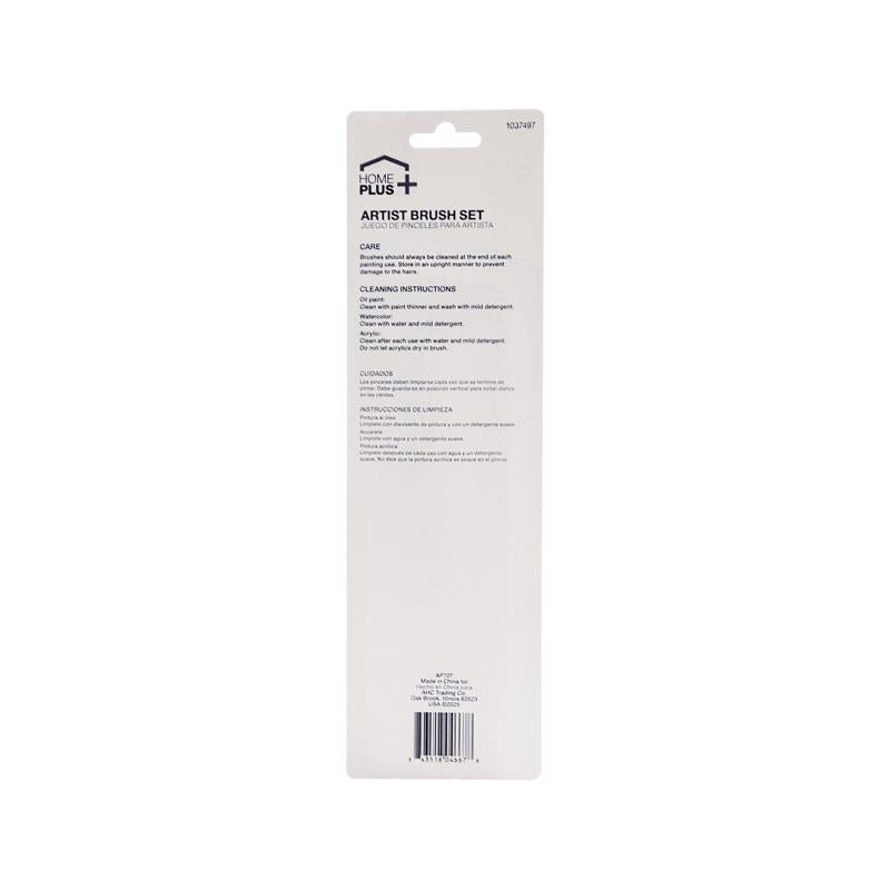 Home Plus Assorted Artist Paint Brush Set - Case of 12