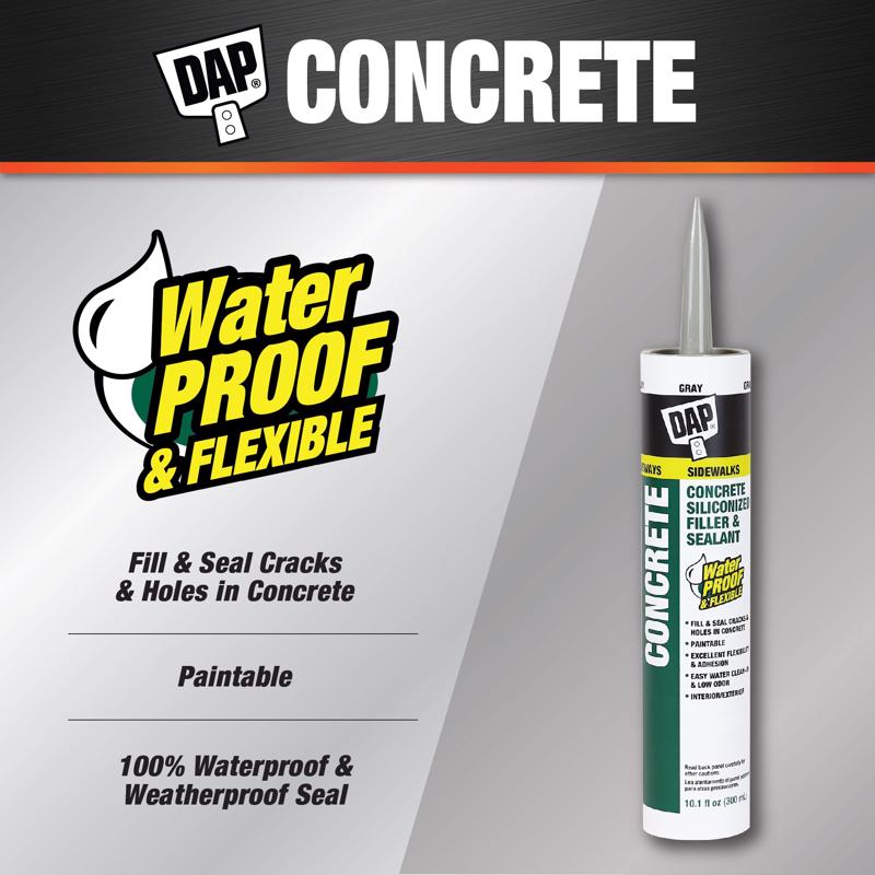 DAP Gray Silicone Concrete and Masonry Filler and Sealant 10.1 oz - Case of 12