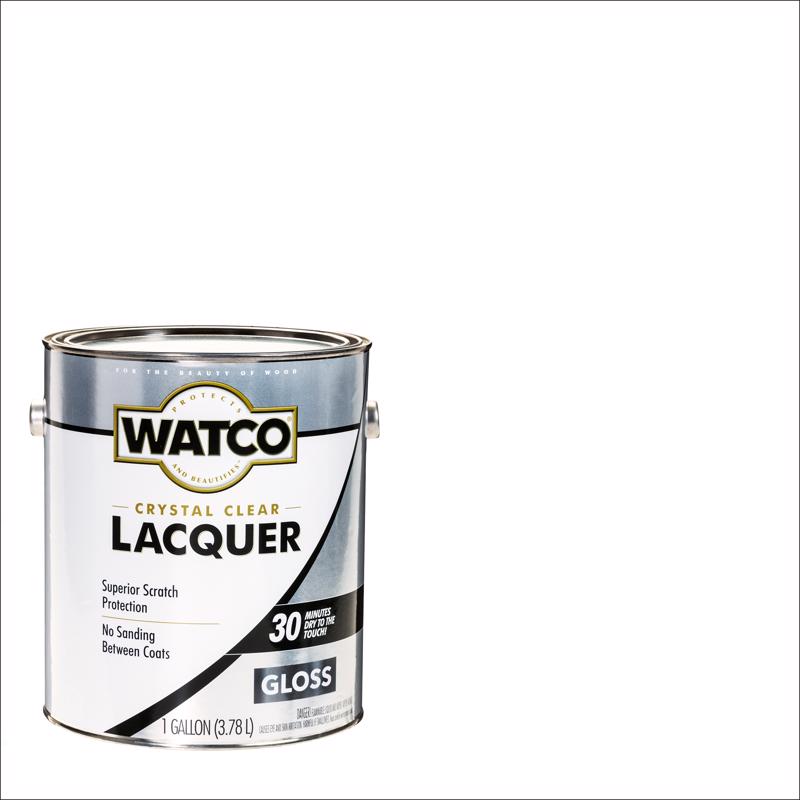 WATCO Gloss Clear Oil-Based Alkyd Wood Finish Lacquer 1 gal - Case of 2