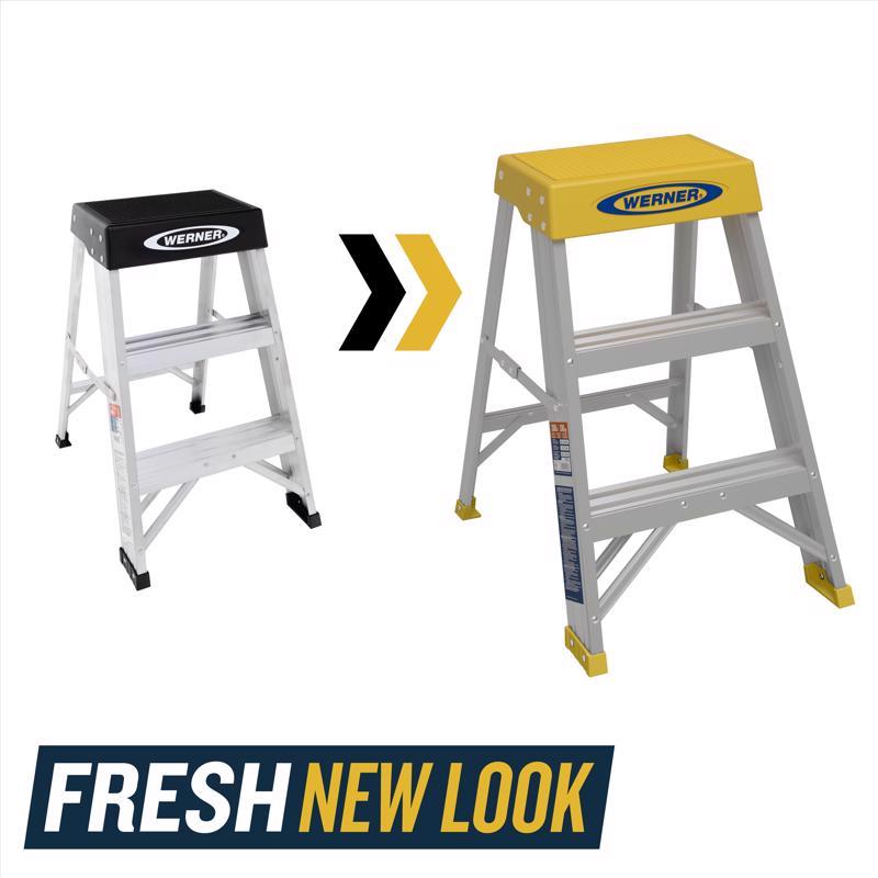 Werner 2 ft. H Aluminum Step Ladder Type IA 300 lb. cap.