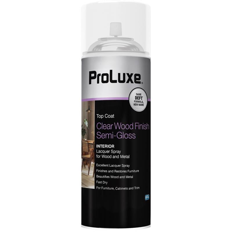 ProLuxe Semi-Gloss Clear Oil-Based Alkyd Wood Finish Lacquer Spray 12.25 oz - Case of 6