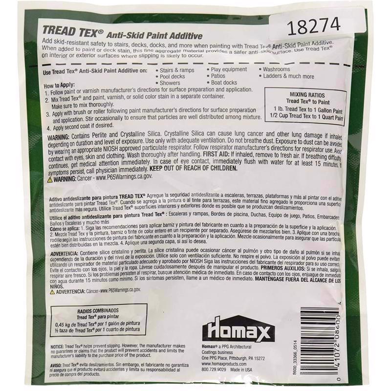 Homax Tread Tex White Anti-Skid Paint Additive 16 oz - Case of 6
