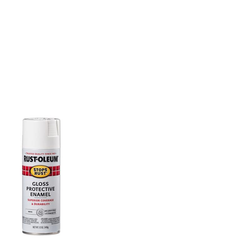 Rust-Oleum Stops Rust Gloss White Spray Paint 12 oz - Case of 6
