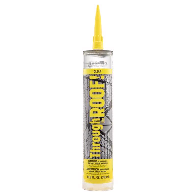 Sashco Through The Roof Gloss Clear Synthetic Rubber Roof Sealant 10.5 oz - Case of 12