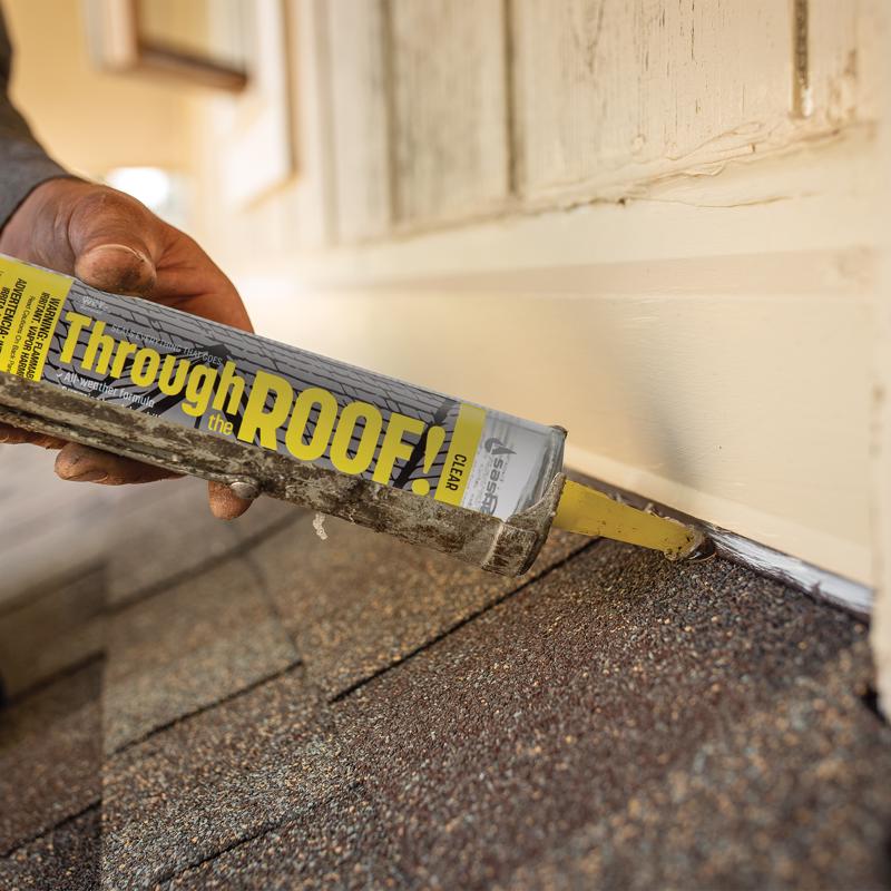 Sashco Through The Roof Gloss Clear Synthetic Rubber Roof Sealant 10.5 oz - Case of 12