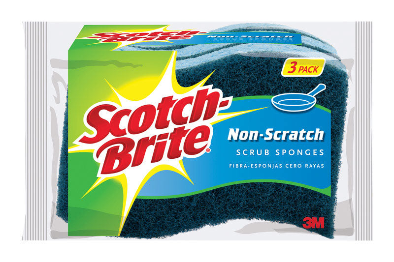 Scotch-Brite Non-Scratch Sponge For Multi-Purpose 4.4 in. L 3 pk - Case of 8