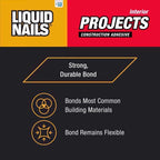 Liquid Nails Interior Projects Synthetic Rubber Construction Adhesive 10 oz - Case of 12