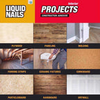 Liquid Nails Interior Projects Synthetic Rubber Construction Adhesive 10 oz - Case of 12