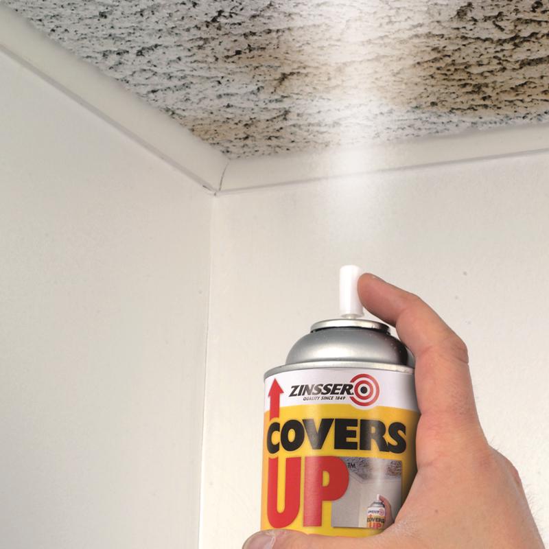 Zinsser Covers Up White Flat Solvent-Based Acrylic Ceiling Paint and Spray Primer 13 oz - Case of 6