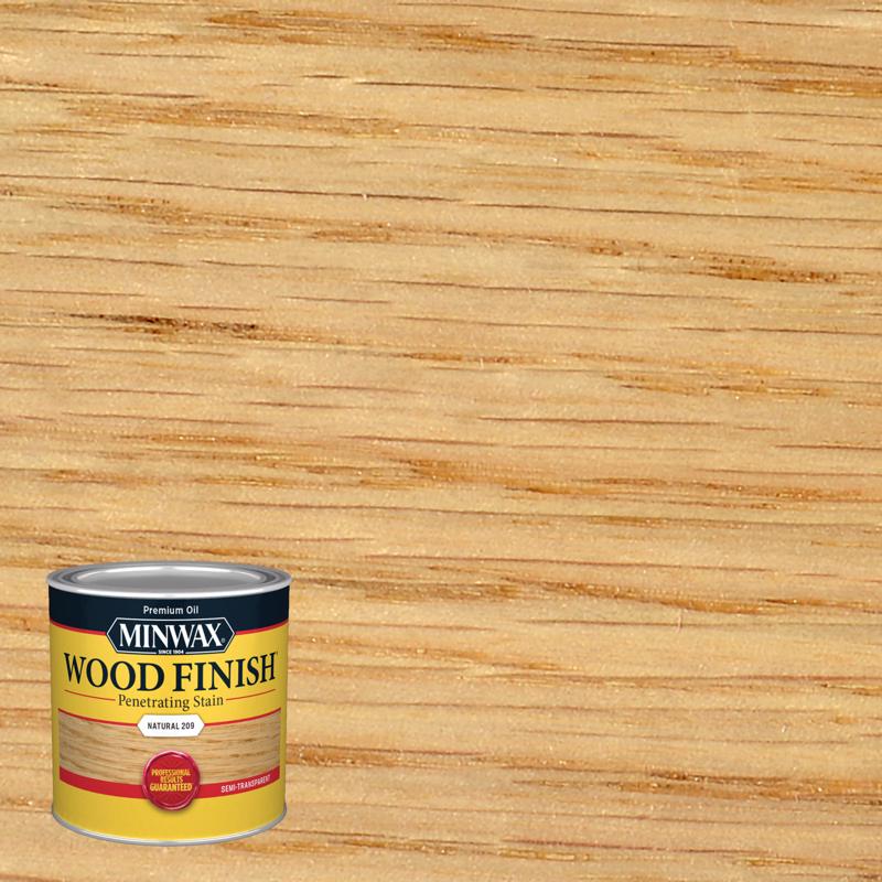 Minwax Wood Finish Semi-Transparent Natural Oil-Based Penetrating Wood Stain 1/2 pt - Case of 4
