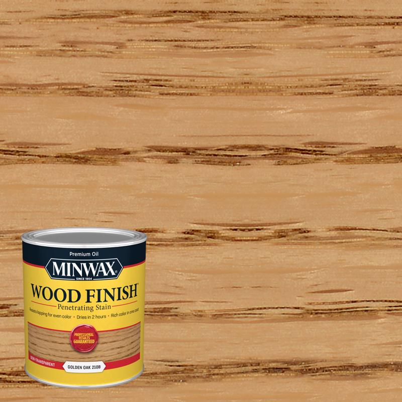 Minwax Wood Finish Semi-Transparent Golden Oak Oil-Based Penetrating Wood Stain 1 qt - Case of 4