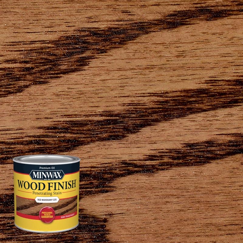 Minwax Wood Finish Semi-Transparent Red Mahogany Oil-Based Penetrating Wood Stain 1/2 pt - Case of 4