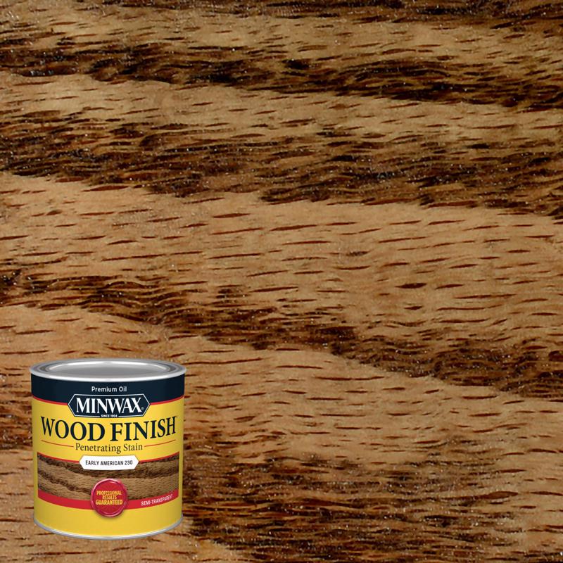 Minwax Wood Finish Semi-Transparent Early American Oil-Based Penetrating Wood Stain 1/2 pt - Case of 4
