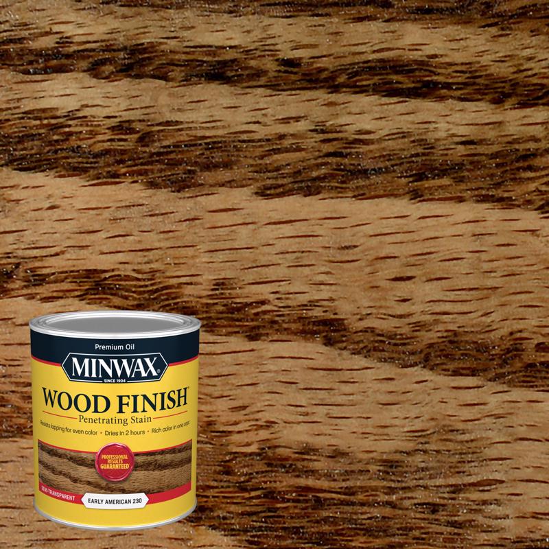 Minwax Wood Finish Semi-Transparent Early American Oil-Based Penetrating Wood Stain 1 qt - Case of 4