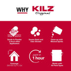 KILZ Original White Flat Oil-Based Aerosol Primer/Sealer 13 oz - Case of 12