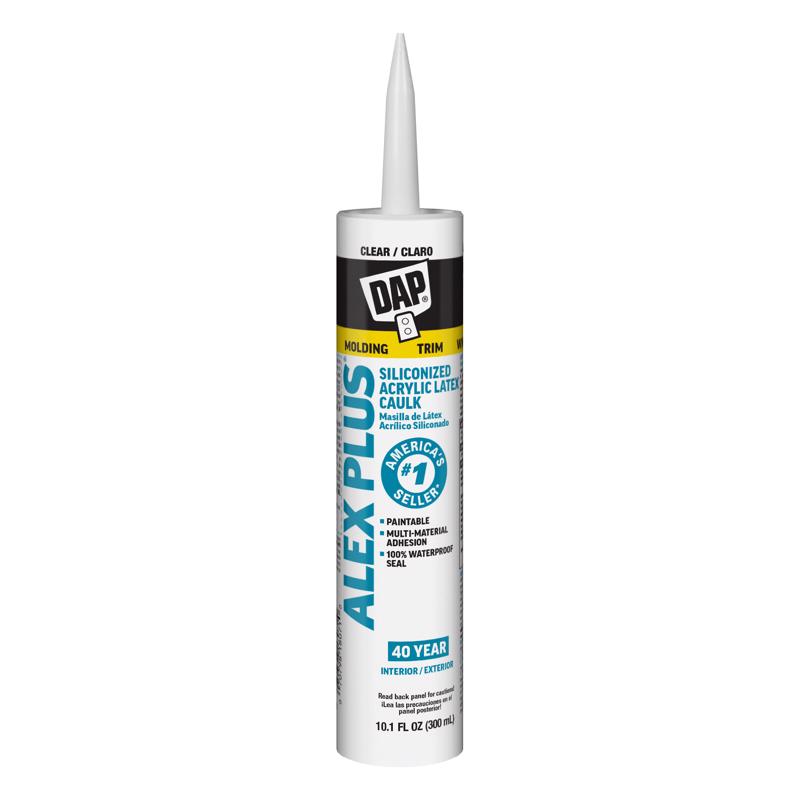 DAP Alex Plus Clear Acrylic Latex All Purpose Caulk 10.1 oz - Case of 12