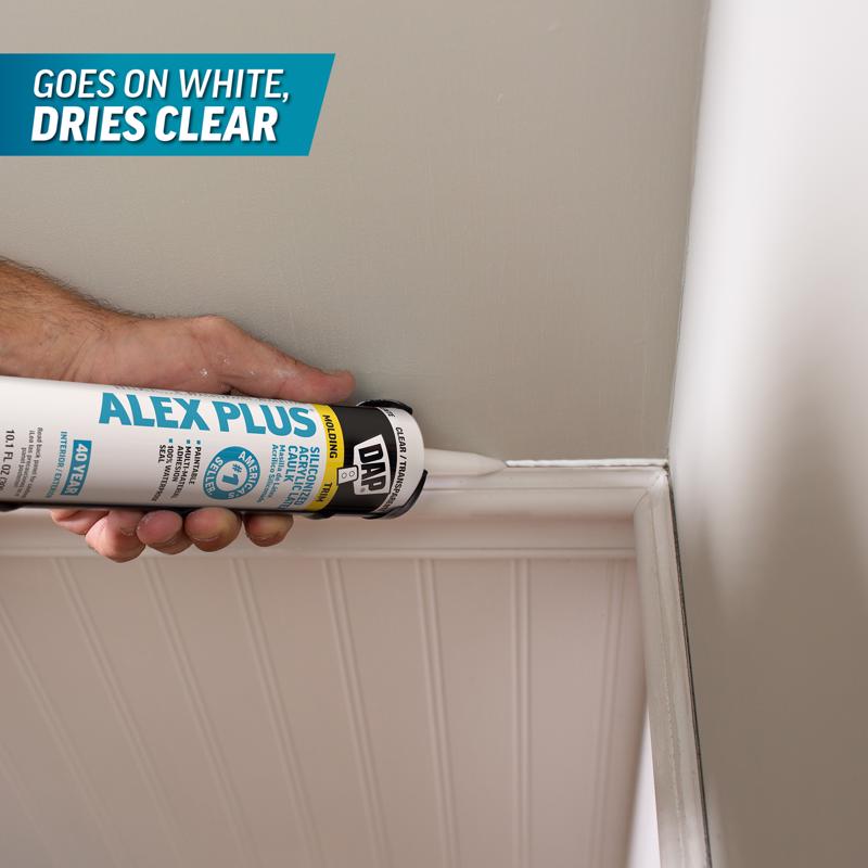 DAP Alex Plus Clear Acrylic Latex All Purpose Caulk 10.1 oz - Case of 12