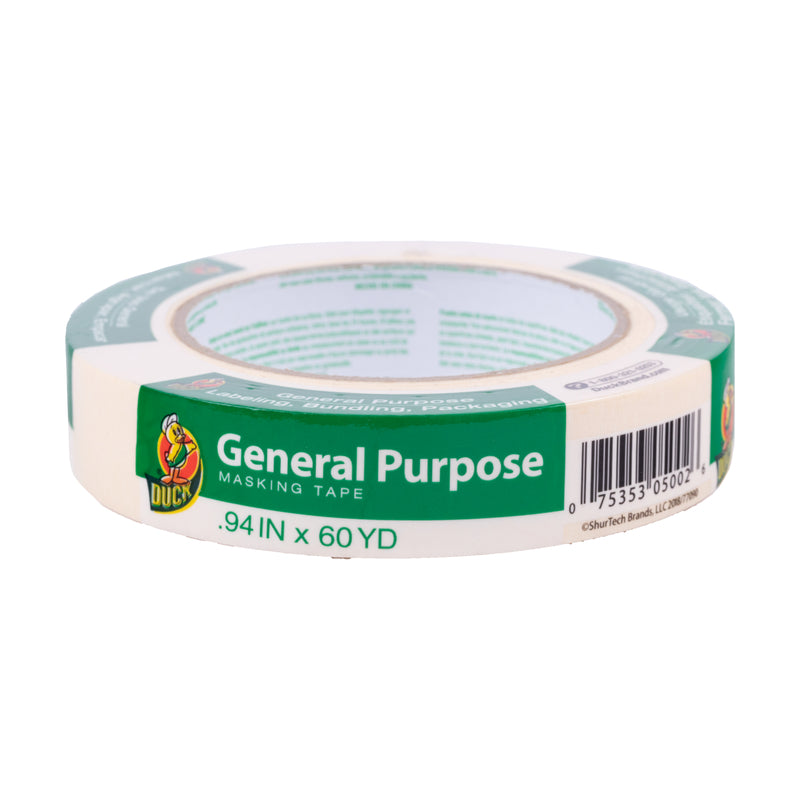 Duck 0.94 in. W X 60 yd L Beige Regular Strength Masking Tape 1 pk - Case of 20