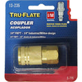 Tru-Flate Brass Quick Change Coupler 1/4 in. FPT X 1/4 in. 1 pc - Case of 10