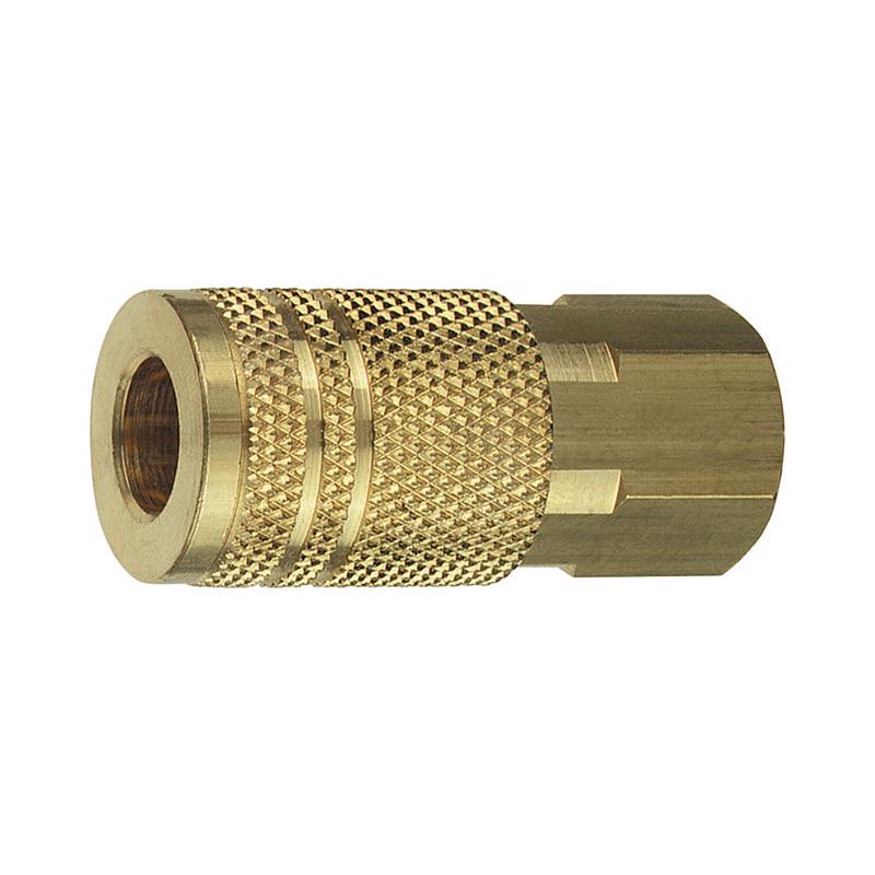 Tru-Flate Brass Quick Change Coupler 1/4 in. FPT X 1/4 in. 1 pc - Case of 10